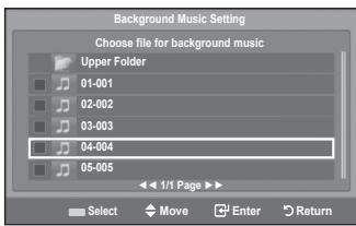 SAMSUNG LE40A552P3R - Background Music Setting: - 3
