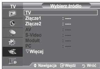 SAMSUNG LE40A552P3R - Do wyboru jest szereg zewnętrznych źródeł podłączanych do gniazd wejściowych telewizora. - 2