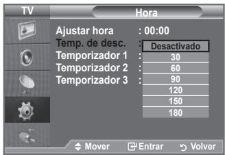 SAMSUNG LE40A552P3R - Ajuste del temporizador de desconexión - 2