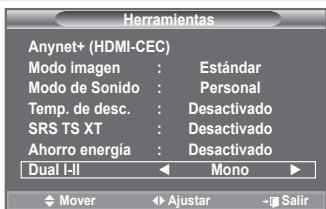 SAMSUNG LE40A552P3R - Selección del modo de sonido - 1