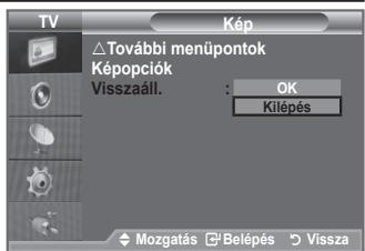 SAMSUNG LE40A552P3R - Visszatérhet a gyári képbeállítási alapértékekre. - 1