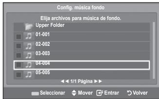 SAMSUNG LE40A552P3R - Config. música fondo: - 1
