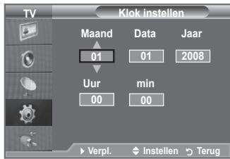 SAMSUNG LE40A552P3R - De huidige tijd instellen en weergeven - 2