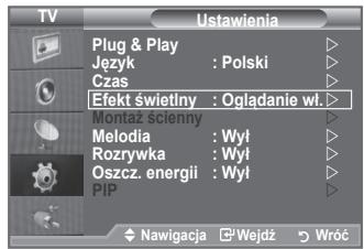 SAMSUNG LE40A552P3R - Ustawianie efektu oświetlenia (w zależności od modelu) - 1