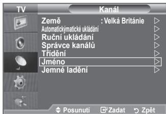 SAMSUNG LE40A552P3R - Přiřazování názvů kanálů - 1