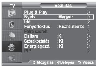 SAMSUNG LE40A552P3R - A nyelv kiválasztása - 1