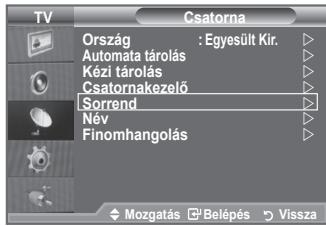 SAMSUNG LE40A552P3R - Tárolt csatornák rendezése - 1