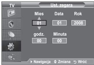 SAMSUNG LE40A552P3R - Ustawianie i wyświetlanie zegara - 2