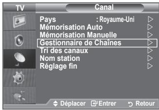 SAMSUNG LE40A552P3R - A l'aide de la fonction Gestionnaire de Chaînes, vous pouvez aisément verrouiller ou ajouter des canaux. - 1