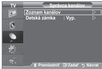 SAMSUNG LE40A552P3R - Pomocou správca kanálov môžete pohodlné uzamknút' alebo pridat' kanály. - 1