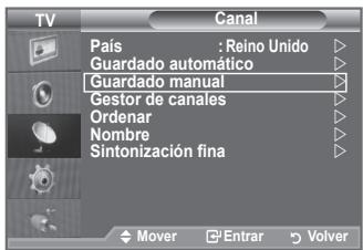 SAMSUNG LE40A552P3R - Memorización manual de canales - 1