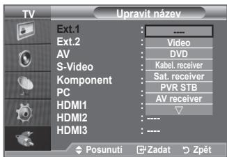 SAMSUNG LE40A552P3R - Úprava názvů vstupních zdrojů - 2