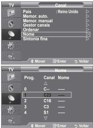 SAMSUNG LE40A552P3R - Atribuir nomes a canais - 1