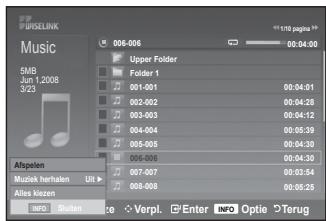 SAMSUNG LE40A552P3R - Gebruik van de MP3 lijst - 2
