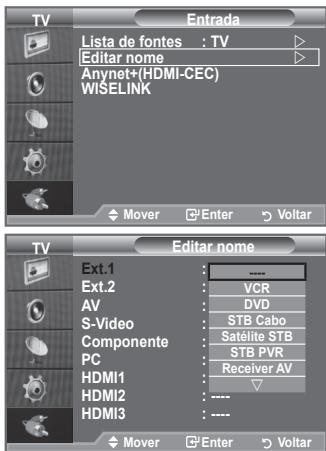 SAMSUNG LE40A552P3R - Identifique o dispositivo ligado às tomadas de entrada para que a selecção de fontes de entrada se torne mais fácil. - 1