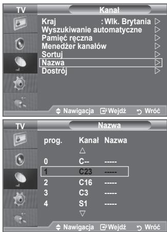 SAMSUNG LE40A552P3R - Nadawanie nazw kanałom - 1