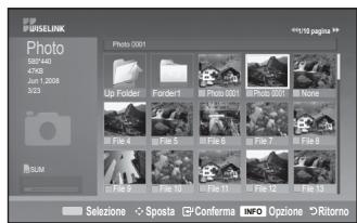 SAMSUNG LE40A552P3R - Utilizzo dell'elenco PHOTO (JPEG) - 2