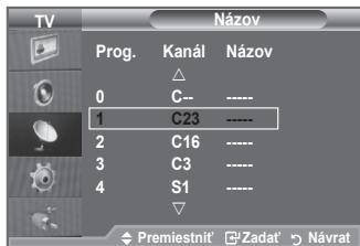 SAMSUNG LE40A552P3R - Priradenie názvov kanálov - 2