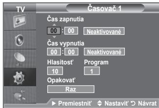 SAMSUNG LE40A552P3R - Nastavenie a zobrazenie aktuálneho času - 2