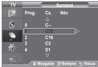SAMSUNG LE40A552P3R - Tárolt csatornák rendezése - 2
