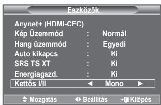 SAMSUNG LE40A552P3R - A hangmód kiválasztása - 1