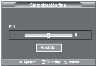 SAMSUNG LE40A552P3R - Utilice la sintonización fina para ajustar manualmente un determinado canal a fin de que la recepción sea óptima. - 2