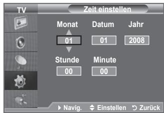 SAMSUNG LE40A552P3R - Aktuelle Uhrzeit einstellen und anzeigen - 2