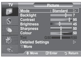 SAMSUNG LE40A552P3R - Changing the Picture Standard - 1