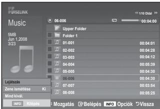SAMSUNG LE40A552P3R - Az MP3 lista használata - 2