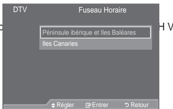 SAMSUNG LE40A557P2F - Sélection du fuseau hora (Espagne uniquement) - 2
