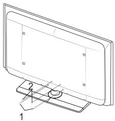 SAMSUNG LE40A557P2F - Installing the Stand - 2