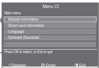 SAMSUNG LE40A557P2F - Selection du Menu CI(Interface commune) - 1