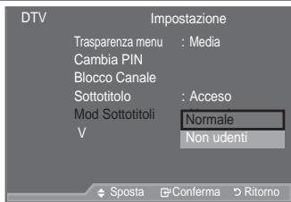 SAMSUNG LE40A557P2F - Impostazione della modalità Sottotitoli. - 1