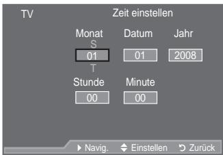 SAMSUNG LE40A557P2F - Aktuelle Uhrzeit einstellen und anzeigen - 2