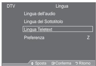 SAMSUNG LE40A557P2F - Selezione della lingua preferita (sottotitoli, audio o teletext) - 2