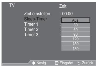 SAMSUNG LE40A557P2F - Sleep-Timer einstellen - 2