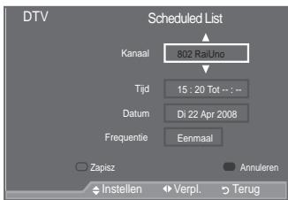 SAMSUNG LE40A557P2F - De lijst met geplande programma's - 5
