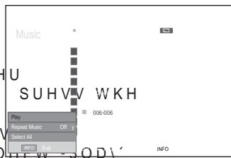 SAMSUNG LE40A557P2F - Using the MP3 List - 1