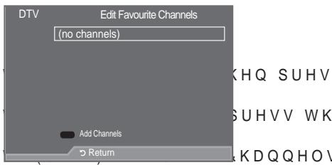 SAMSUNG LE40A557P2F - Editing Your Favourite Channels - 1