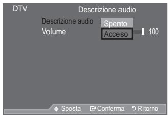 SAMSUNG LE40A557P2F - Selezione dell'opzione Descrizione audio - 2