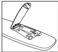 SAMSUNG LE40A557P2F - Batterien in die Fernbedienung einsetzen - 2