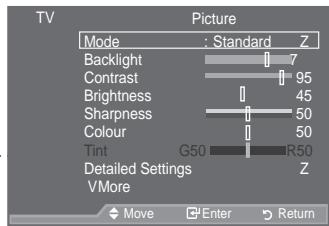 SAMSUNG LE40A557P2F - Movie : Selects the picture for comfortable display in a dark room. - 1