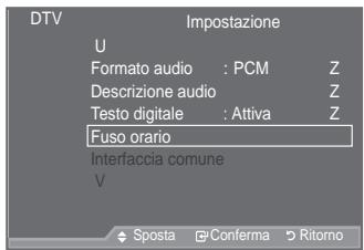 SAMSUNG LE40A557P2F - Selezione del fuso orario (Solo per la Spagna) - 1