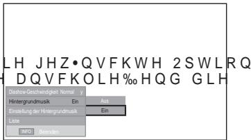 SAMSUNG LE40A557P2F - Benutzen des Menus während einer Diaschau - 2