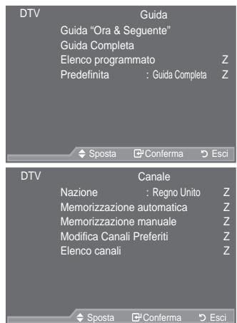 SAMSUNG LE40A557P2F - Anteprima del sistema di menu DTV - 2
