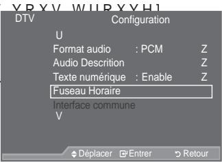 SAMSUNG LE40A557P2F - Sélection du fuseau hora (Espagne uniquement) - 1