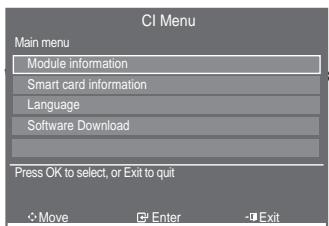 SAMSUNG LE40A557P2F - Selecting the CI (Common Interface) Menu - 1