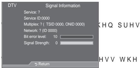 SAMSUNG LE40A557P2F - Checking the Signal Information - 1