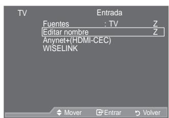 SAMSUNG LE40A557P2F - Ediciones de los nombres de fuentes de entrada - 1