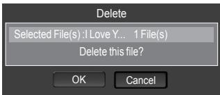 SAMSUNG LE40A568P3M - Deleting the Music file - 2